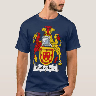 Camiseta Casaco de Armas Sutherland - Crest da Família Suth