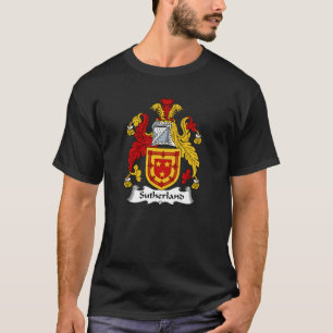 Camiseta Casaco de Armas Sutherland - Crest da Família Suth