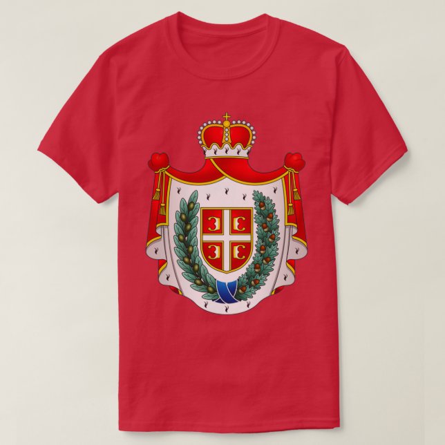 Camiseta Casaco de armas tradicionais da Voivodina Sérvia (Frente do Design)