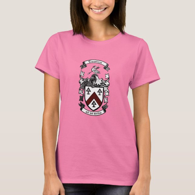 Camiseta Casaco de armas - Transfixus sed non morbus (redch (Frente)