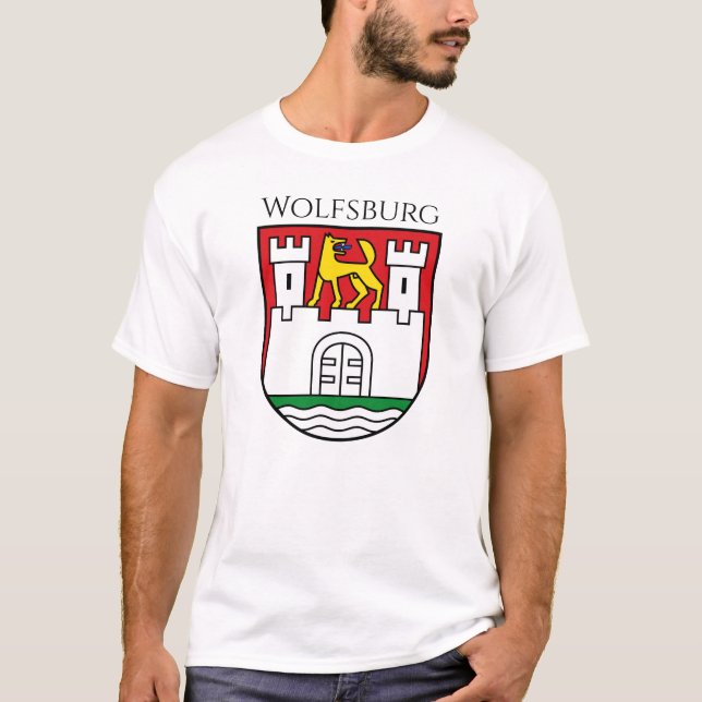 Camiseta Casaco de armas Wolfsburg, Alemanha, T-Shirt (Frente)