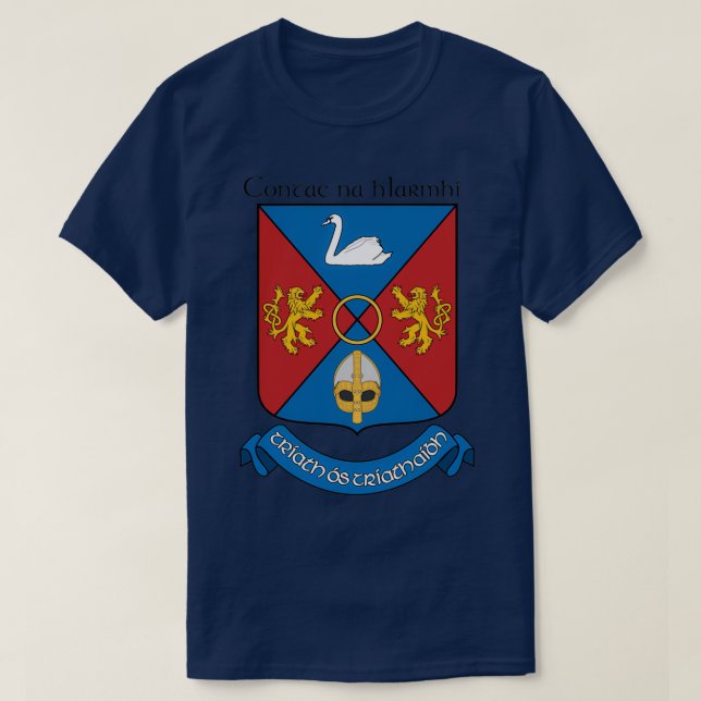 Camiseta Casaco de Arms de County Westmeath Irish (Frente do Design)