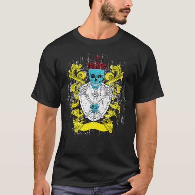 Camiseta Casaco de Braços Azul (Frente)