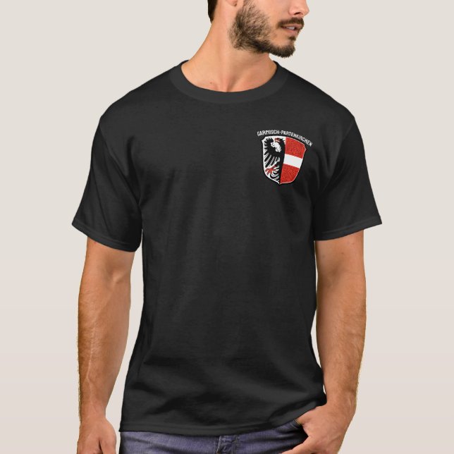 Camiseta Casaco de Braços de Garmisch-Partenkirchen, Aleman (Frente)