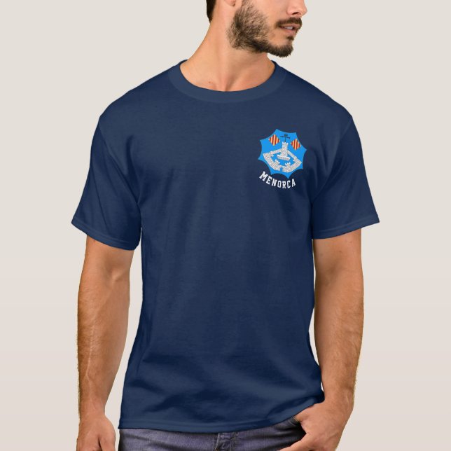 Camiseta Casaco de Braços de Menorca, Espanha (Frente)