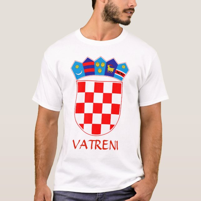 Camiseta Casaco de Braços de Vatreni-Shirt da Croácia (Frente)