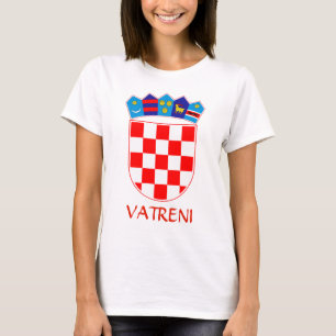 Camiseta Casaco de Braços de Vatreni-Shirt da Croácia