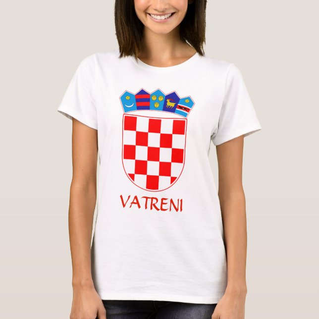 Camiseta Casaco de Braços de Vatreni-Shirt da Croácia (Frente)
