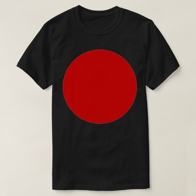 Camiseta Casaco de braços Zen Rast do Japão, vermelho-sol j (Frente do Design)