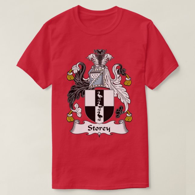 Camiseta Casaco de História do Serviço Familiar de Armas (Frente do Design)