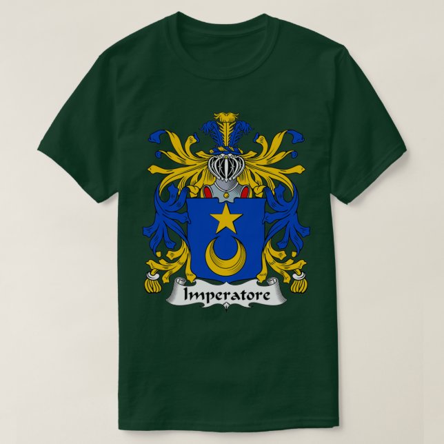 Camiseta Casaco de Imperatore da Guarda Familiar de Armas (Frente do Design)