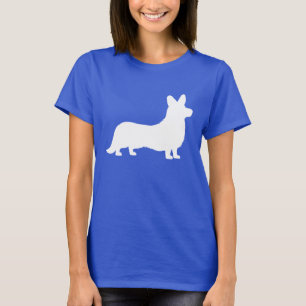 Camiseta Casaco de lã do Corgi de Galês na silhueta
