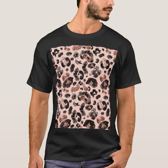 Camiseta Casaco de leopardo, padrão sem descontinuidades da (Frente)