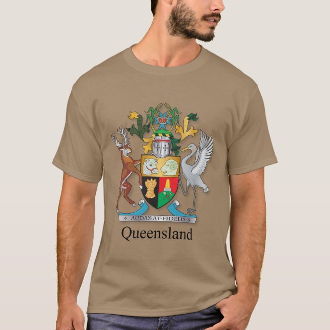Camiseta Casaco de Queensland de poster de armas (Frente)