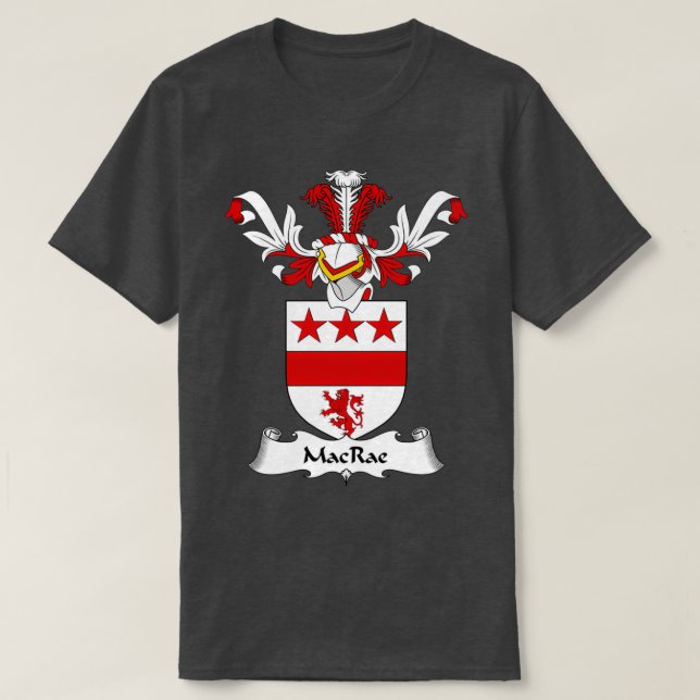 Camiseta Casaco de Segurança Familiar de Armas MacRae (Frente do Design)