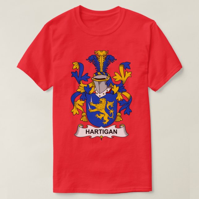 Camiseta Casaco do Hartigan da Guarda Familiar de Armas (Frente do Design)