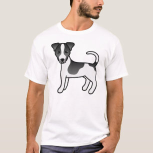 Camiseta Casaco Negra E Branca Jack Russell Terrier
