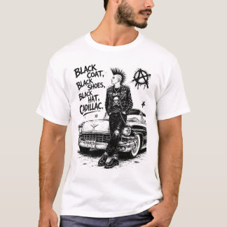 Camiseta Casaco Preto Sapatos Pretos Chapéu Preto Cadillac