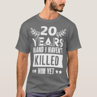 Camiseta Casado 20 anos de 20 de aniversário de casamento