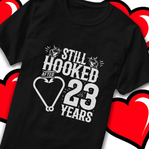 Camiseta Casado 23 Anos Pescendo Engraçado 23 Anos