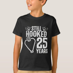 Camiseta Casado 25 Anos - Casal De Pesca - Casamento 25 A