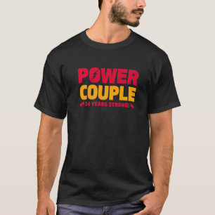 Camiseta Casado 34 anos com Casal 34 anos de energia