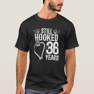 Camiseta Casado 36 Anos - Casal De Pesca - 36.º Casamento A