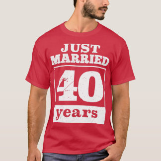 Camiseta Casado 40 anos 40 anos 3 anos de casamento