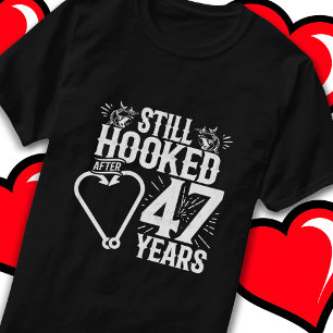 Camiseta Casado 47 Anos Pescendo Funny 47 Anos