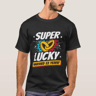 Camiseta Casado 53 Anos 53.º Aniversário De Casamento