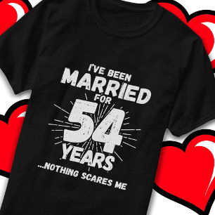 Camiseta Casado 54 Anos Engraçado 54º Aniversário de Casame