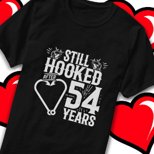 Camiseta Casado 54 Anos Pescendo Funny 54 Anos