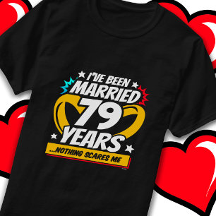 Camiseta Casado 79 Anos Engraçado 79.º Aniversário de Casam