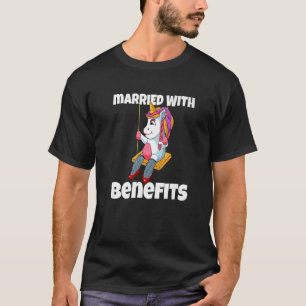 Camiseta Casado com Benefícios do Unicorn Swinger de cabeça
