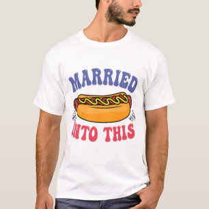 Camiseta Casado com este Casal Engraçado do Hotdog