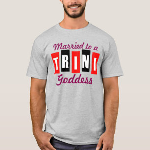 Camiseta Casado com uma Deusa Trini ou seu texto