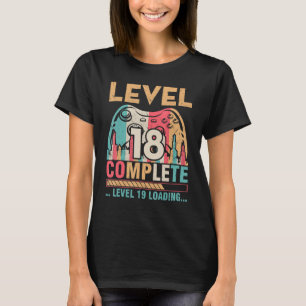 Camiseta Casado de Esposa para Marido Jogador Nível 18 Comp