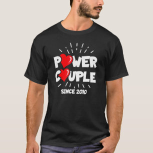 Camiseta Casado Desde 2010 - Casal De Energia - Casamento D