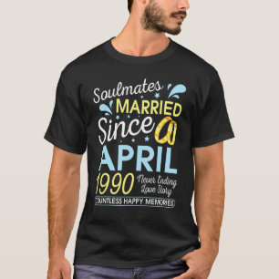 Camiseta Casado Desde Abril De 1990 Nunca Termina 32 Anos
