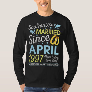 Camiseta Casado Desde Abril De 1997 Nunca Terminando 25 Ano