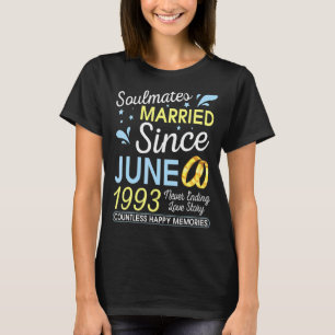 Camiseta Casado Desde Junho De 1993 Nunca Terminando Com 29