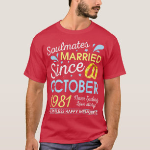 Camiseta Casado Desde Outubro De 1981 Nunca Terminando 41 A