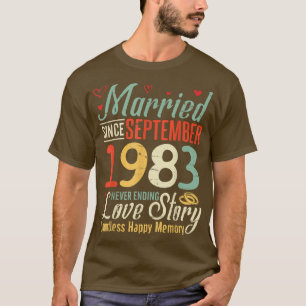 Camiseta Casado Desde Setembro De 1983 Nunca Acabando Com O