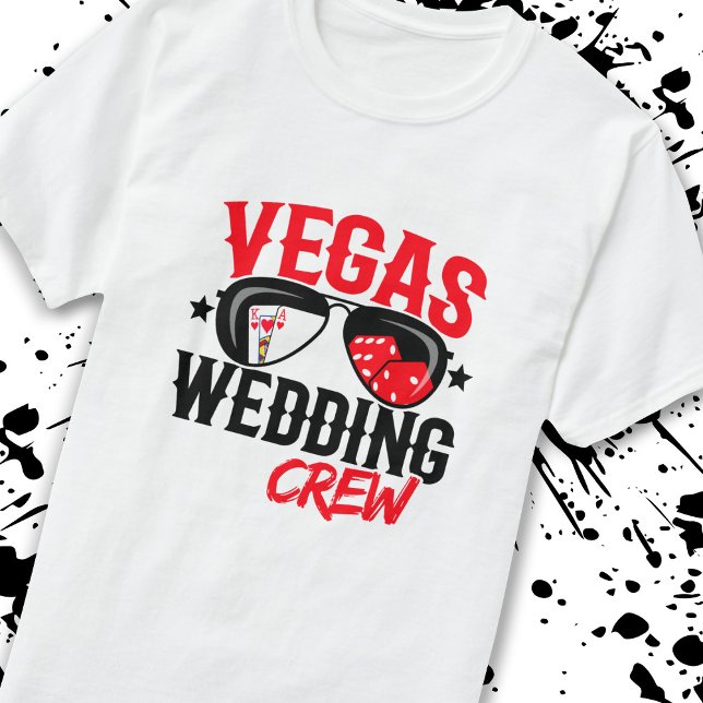 Camiseta Casado em Las Vegas - Festa de casamento de Vegas (Criador carregado)