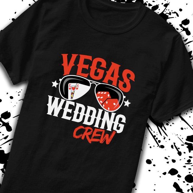 Camiseta Casado em Las Vegas - Festa de casamento de Vegas (Criador carregado)