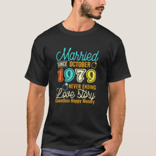 Camiseta Casado em outubro de 1979 História do Amor 42ª Cas