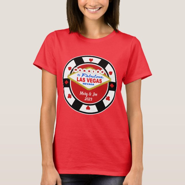Camiseta Casado em Vegas Poker Chip T-Shirt (Frente)