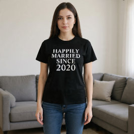Camiseta Casado Feliz Desde Casais Personalizados