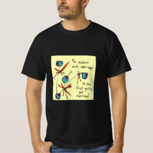 Camiseta Casado Infeliz do Noivo Ignorante de Arte Noiva