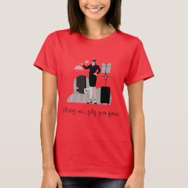 Camiseta CASADO-ME, VOE POR T-Shirt GRATUITA